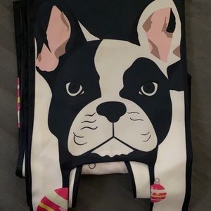 NWOT French Bulldog bag scarf/twilly/bandeau